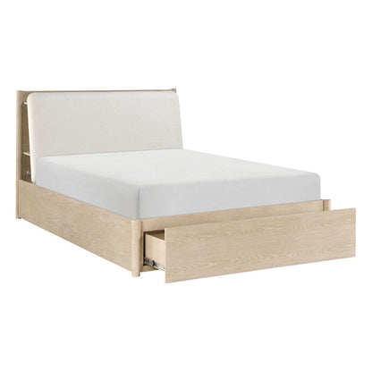 Homelegance  - Matteo Queen Platform Bed W/ Footboard Storage in Oyster - 1313N-1x  view 7