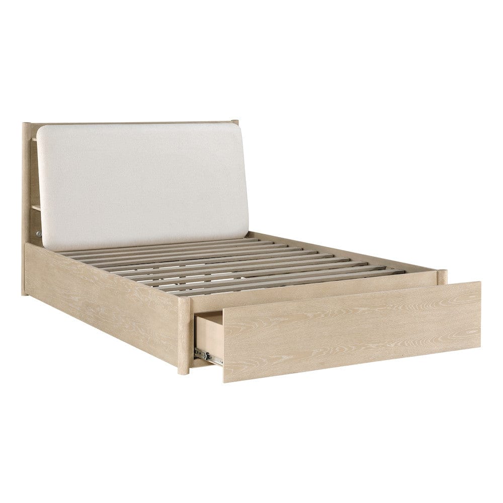 Homelegance  - Matteo Queen Platform Bed W/ Footboard Storage in Oyster - 1313N-1x  view 8