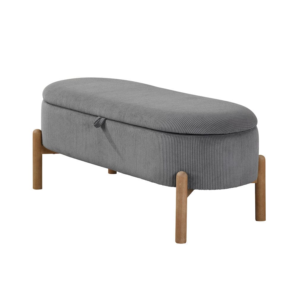 Homelegance  - Mavis Lift Top Storage Bench in Gray - 4797GY  view 2