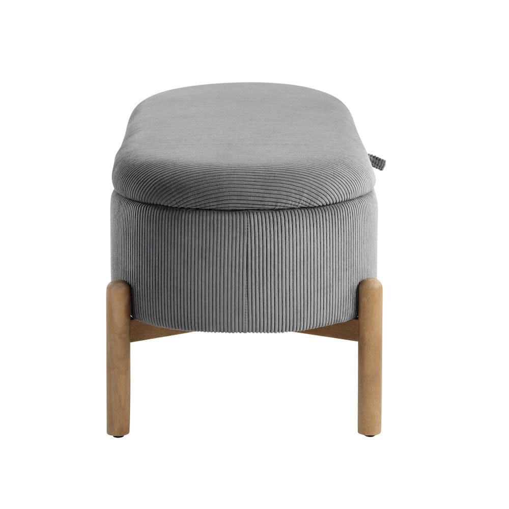 Homelegance  - Mavis Lift Top Storage Bench in Gray - 4797GY  view 3