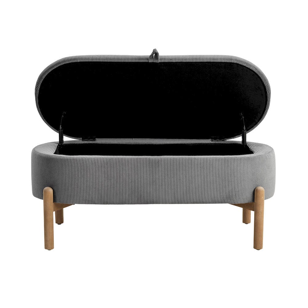Homelegance  - Mavis Lift Top Storage Bench in Gray - 4797GY  view 4