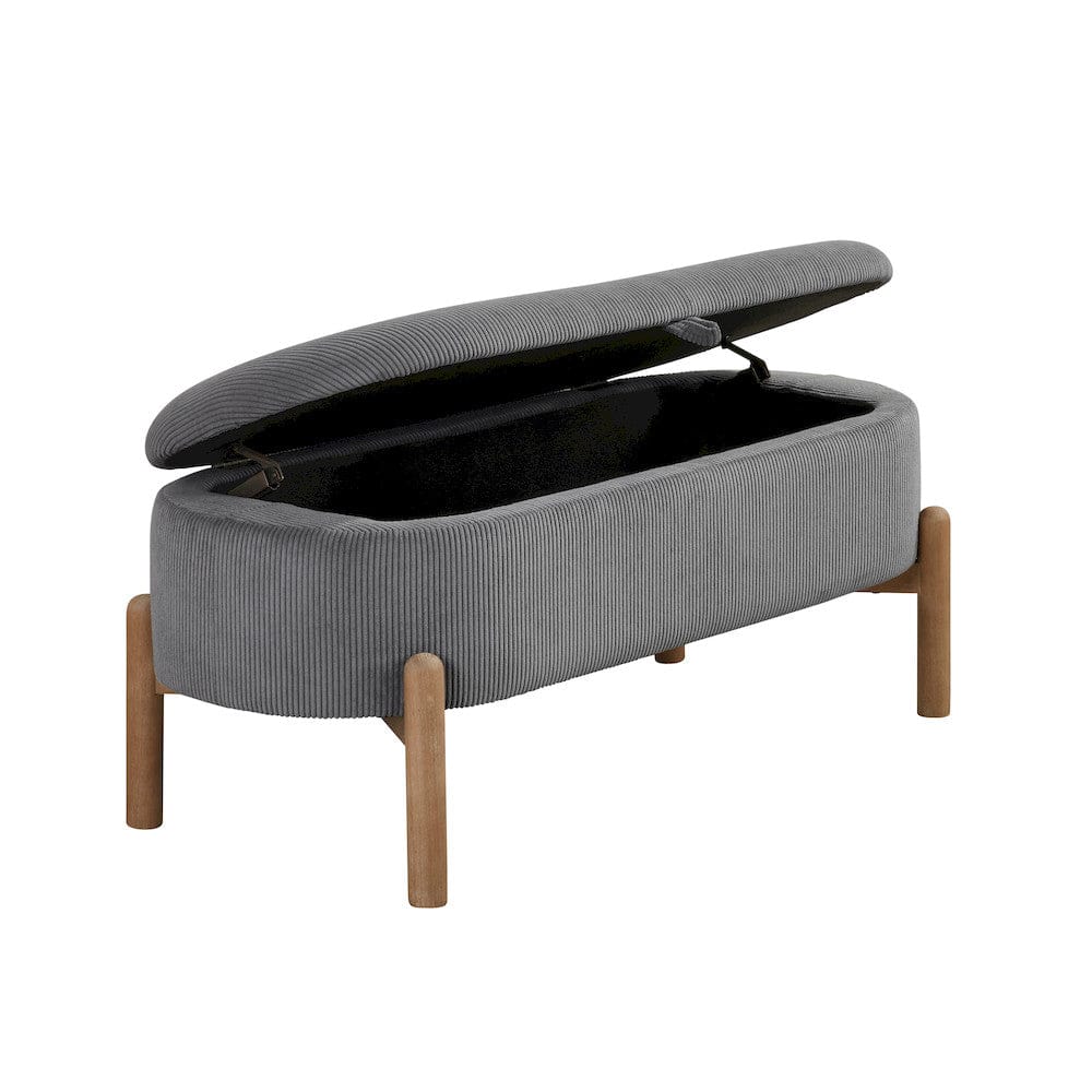 Homelegance  - Mavis Lift Top Storage Bench in Gray - 4797GY  view 5