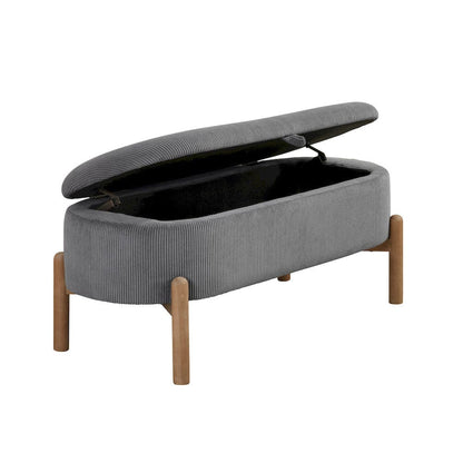 Homelegance  - Mavis Lift Top Storage Bench in Gray - 4797GY  view 5