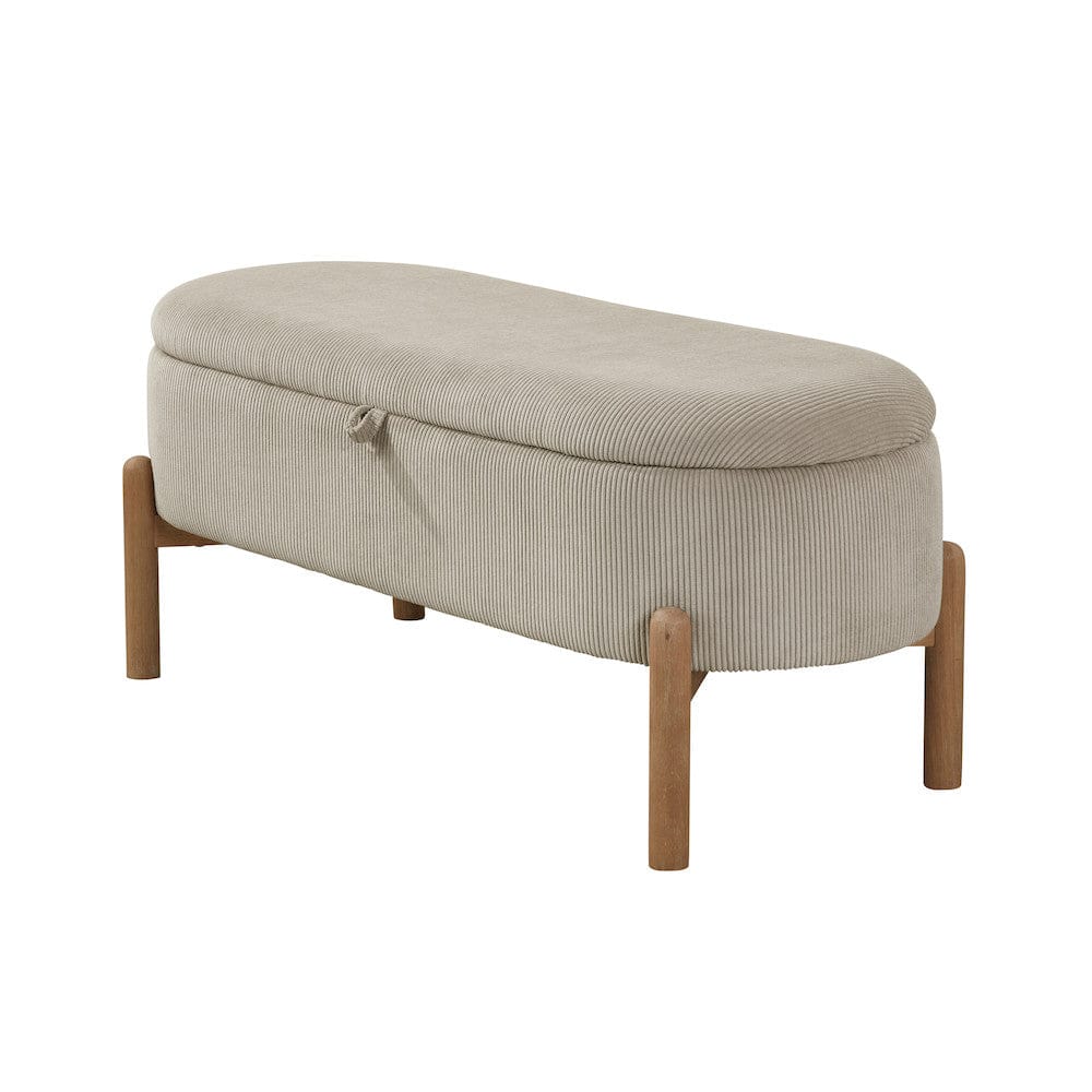 Homelegance  - Mavis Lift Top Storage Bench in Taupe - 4797TP  view 2