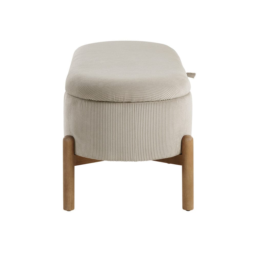 Homelegance  - Mavis Lift Top Storage Bench in Taupe - 4797TP  view 3