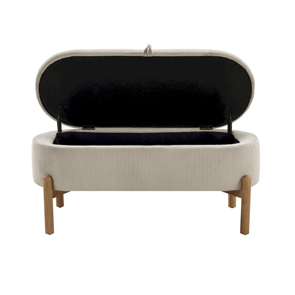 Homelegance  - Mavis Lift Top Storage Bench in Taupe - 4797TP  view 4