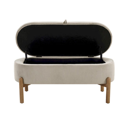Homelegance  - Mavis Lift Top Storage Bench in Taupe - 4797TP  view 4