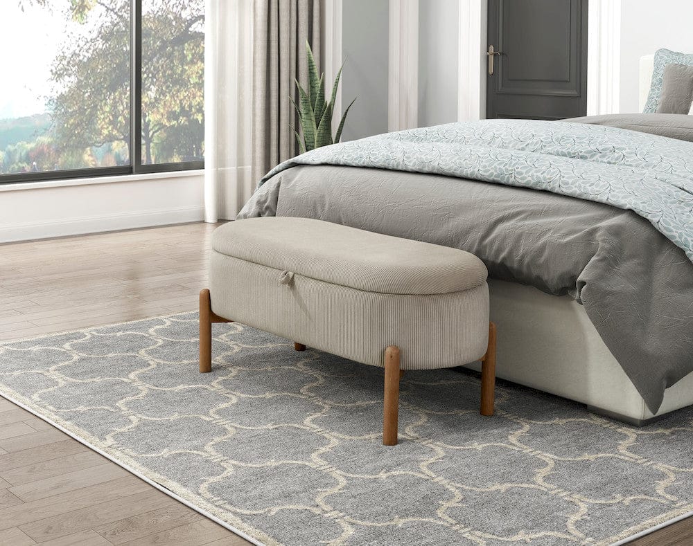 Homelegance  - Mavis Lift Top Storage Bench in Taupe - 4797TP  view 6