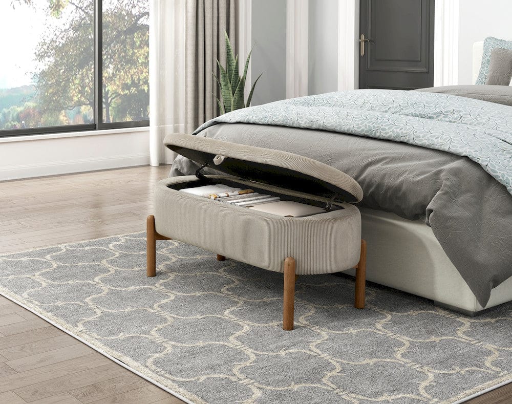 Homelegance  - Mavis Lift Top Storage Bench in Taupe - 4797TP  view 7
