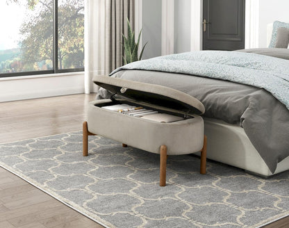 Homelegance  - Mavis Lift Top Storage Bench in Taupe - 4797TP  view 7