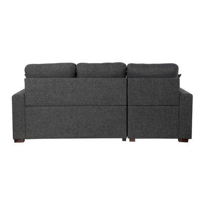 Homelegance  - McCafferty 2-Piece Sectional W/ Pull-out Bed and Left Chaise W/ Hidden Storage in Dark gray - 9916DGx2LCRL  view 5