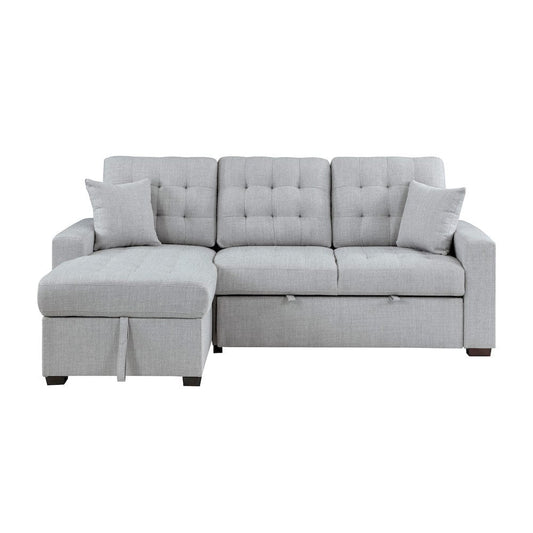 Homelegance  - McCafferty 2-Piece Sectional W/ Pull-out Bed and Left Chaise W/ Hidden Storage in Gray - 9916GYx2LCRL  view 1