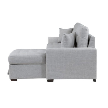 Homelegance  - McCafferty 2-Piece Sectional W/ Pull-out Bed and Right Chaise W/ Hidden Storage in Gray - 9916GYx2LLRC  view 4