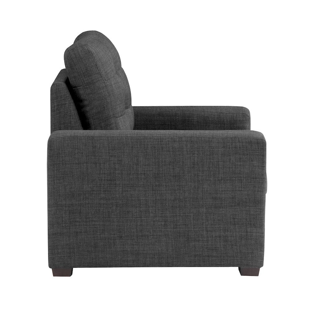 Homelegance  - McCafferty Chair W/ Pull-out Ottoman in Dark gray - 9916DG-1  view 3