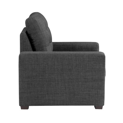 Homelegance  - McCafferty Chair W/ Pull-out Ottoman in Dark gray - 9916DG-1  view 3