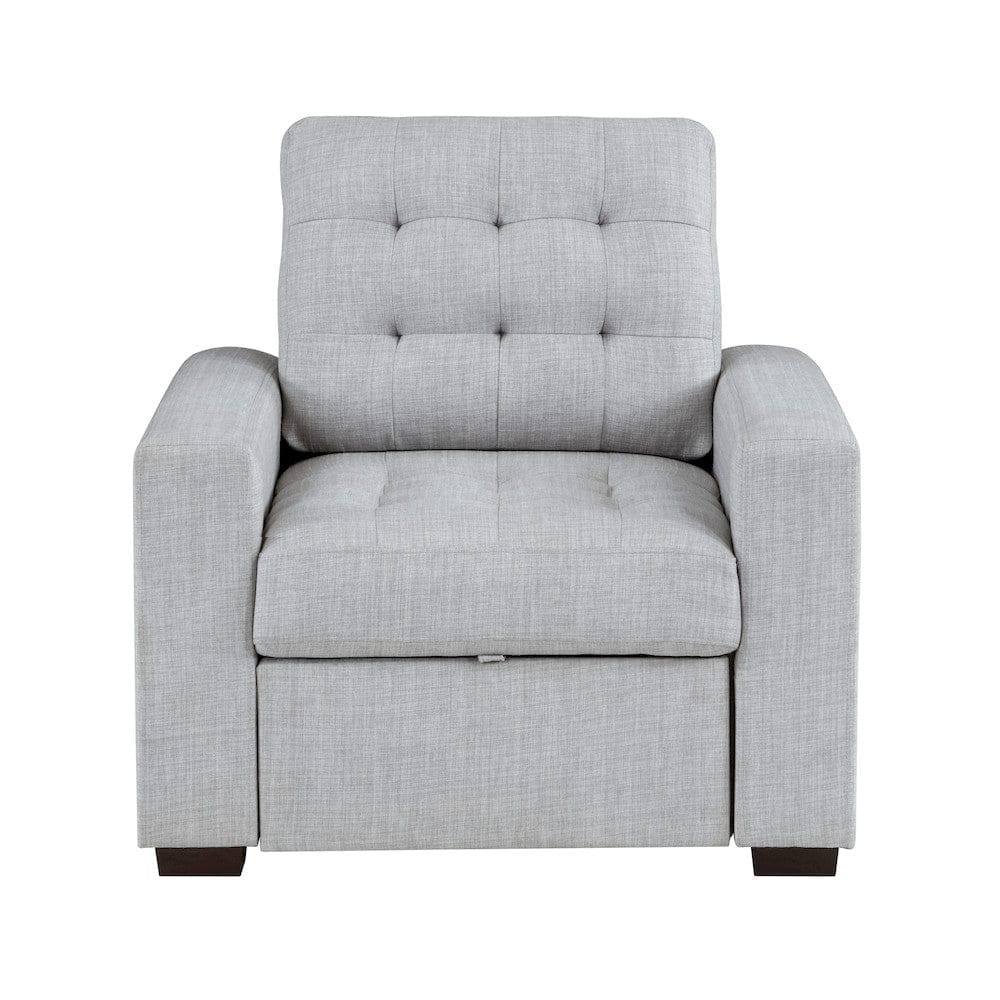 Homelegance  - McCafferty Chair W/ Pull-out Ottoman in Gray - 9916GY-1  view 1