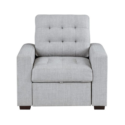 Homelegance  - McCafferty Chair W/ Pull-out Ottoman in Gray - 9916GY-1  view 1