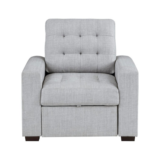 Homelegance  - McCafferty Chair W/ Pull-out Ottoman in Gray - 9916GY-1  view 1