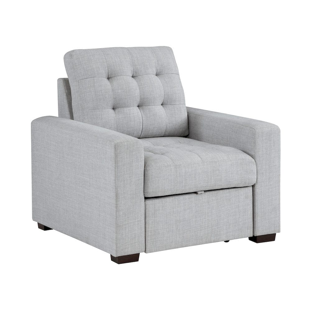 Homelegance  - McCafferty Chair W/ Pull-out Ottoman in Gray - 9916GY-1  view 2