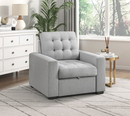 Homelegance  - McCafferty Chair W/ Pull-out Ottoman in Gray - 9916GY-1  view 6