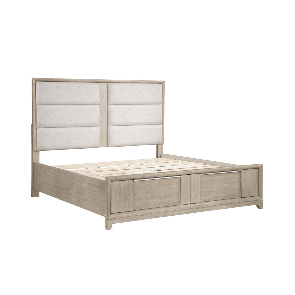 Homelegance  - McKewen Eastern King Platform Bed W/ Footboard Storage in Light gray - 1820NK-1EKx  view 6