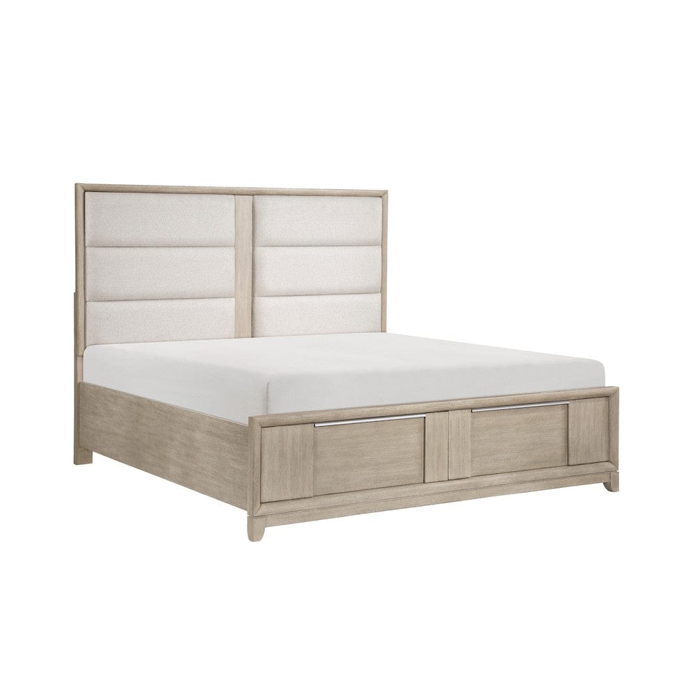 Homelegance  - McKewen Queen Platform Bed W/ Footboard Storage in Light gray - 1820N-1x  view 5