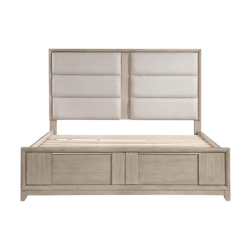 Homelegance  - McKewen Queen Platform Bed W/ Footboard Storage in Light gray - 1820N-1x  view 7