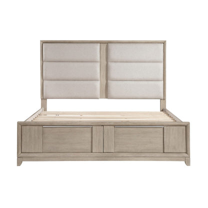 Homelegance  - McKewen Queen Platform Bed W/ Footboard Storage in Light gray - 1820N-1x  view 7