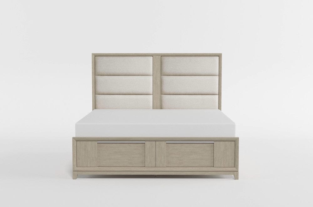 Homelegance  - McKewen Queen Platform Bed W/ Footboard Storage in Light gray - 1820N-1x  view 10