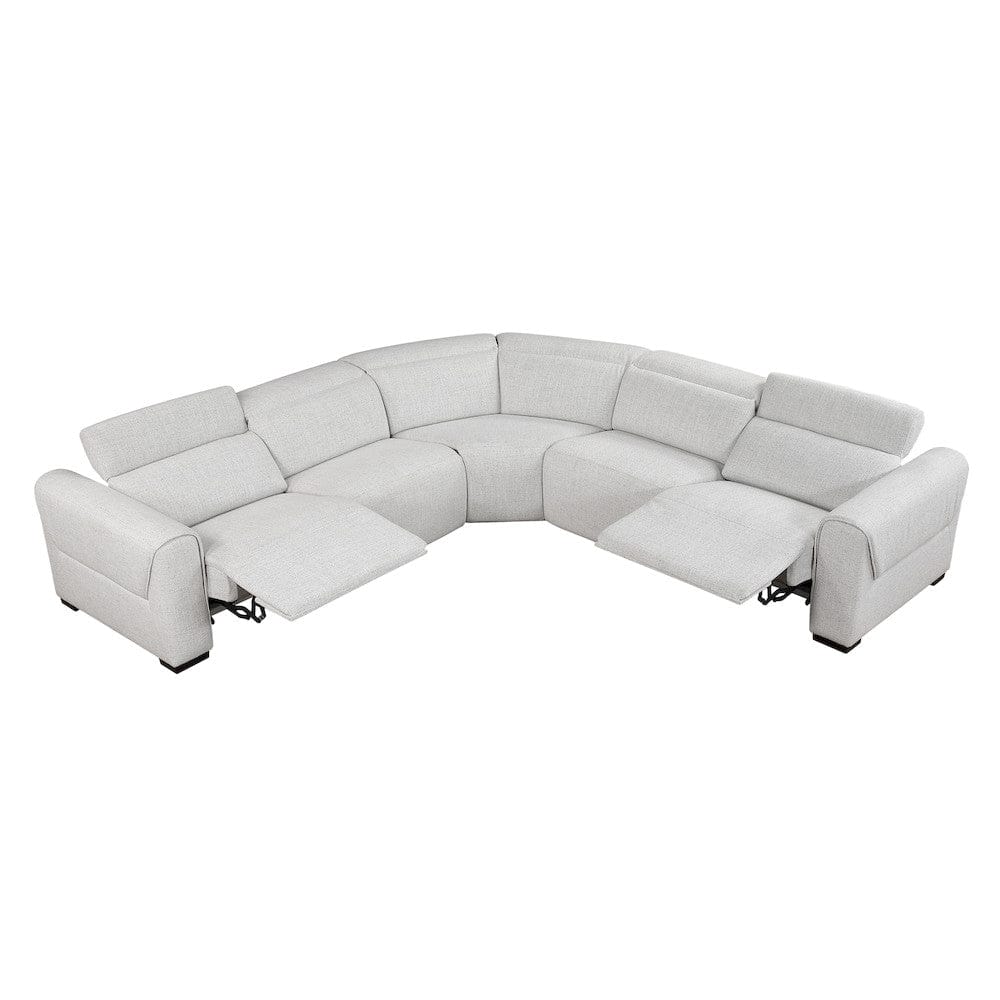 Homelegance  - McPherson 5-Piece Modular Power Reclining Sectional W/ Power Headrests, Charging Ports in Cloud - 9455CLDx5LRRRPWH  view 1