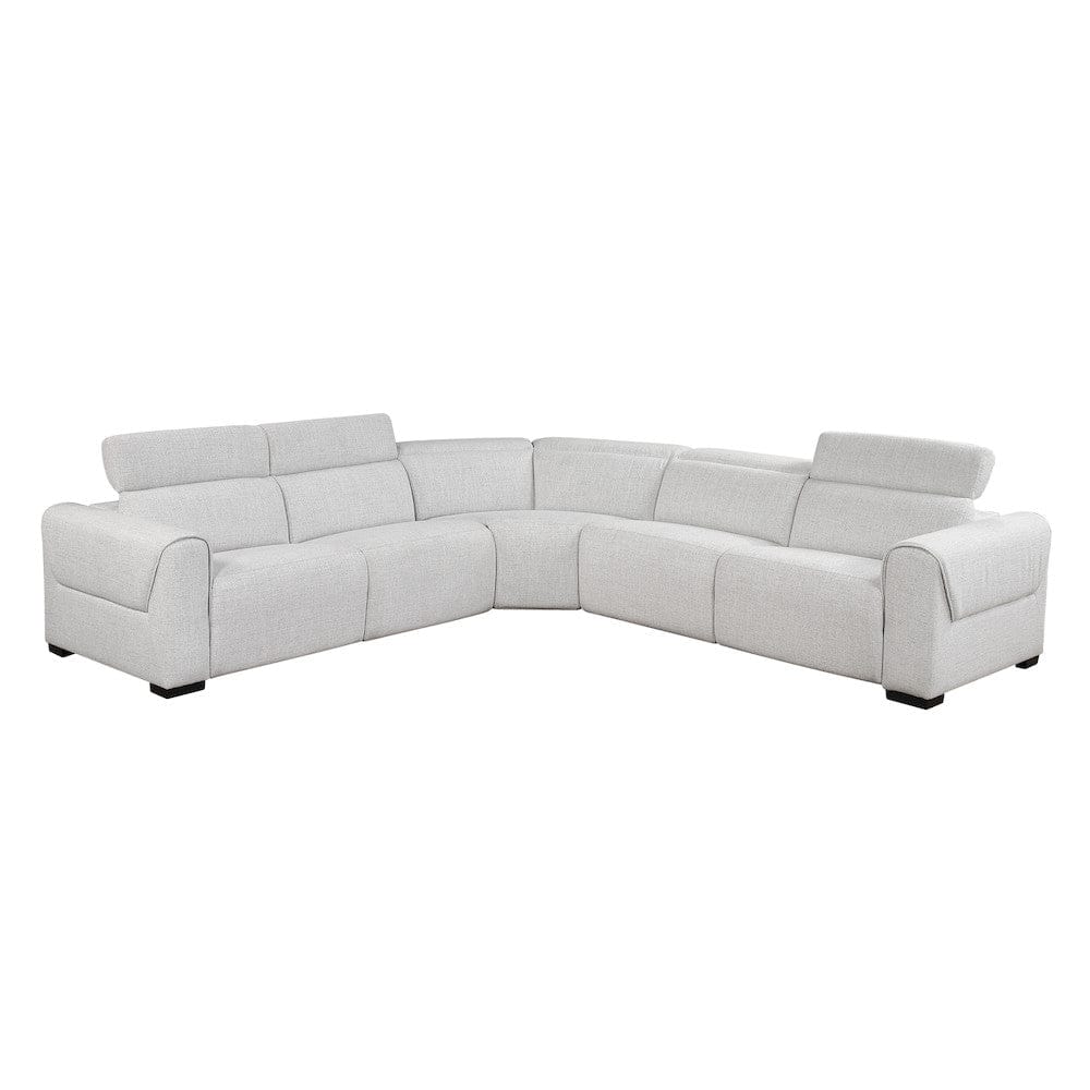 Homelegance  - McPherson 5-Piece Modular Power Reclining Sectional W/ Power Headrests, Charging Ports in Cloud - 9455CLDx5LRRRPWH  view 4