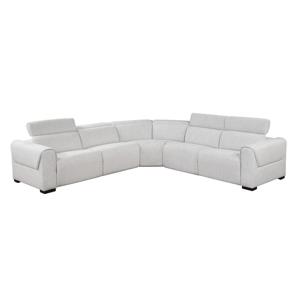 Homelegance  - McPherson 5-Piece Modular Power Reclining Sectional W/ Power Headrests, Charging Ports in Cloud - 9455CLDx5LRRRPWH  view 5