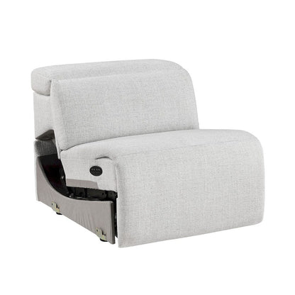 Homelegance  - McPherson 5-Piece Modular Power Reclining Sectional W/ Power Headrests, Charging Ports in Cloud - 9455CLDx5LRRRPWH  view 12