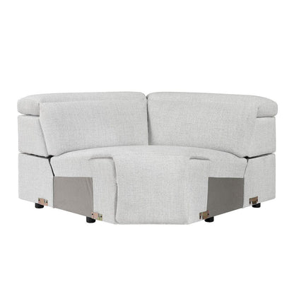 Homelegance  - McPherson 6-Piece Modular Power Reclining Sectional W/ Power Headrests, Charging Ports in Cloud - 9455CLDx6LRRRPWH  view 3