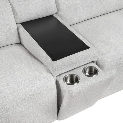 Homelegance  - McPherson 6-Piece Modular Power Reclining Sectional W/ Power Headrests, Charging Ports in Cloud - 9455CLDx6LRRRPWH  view 6