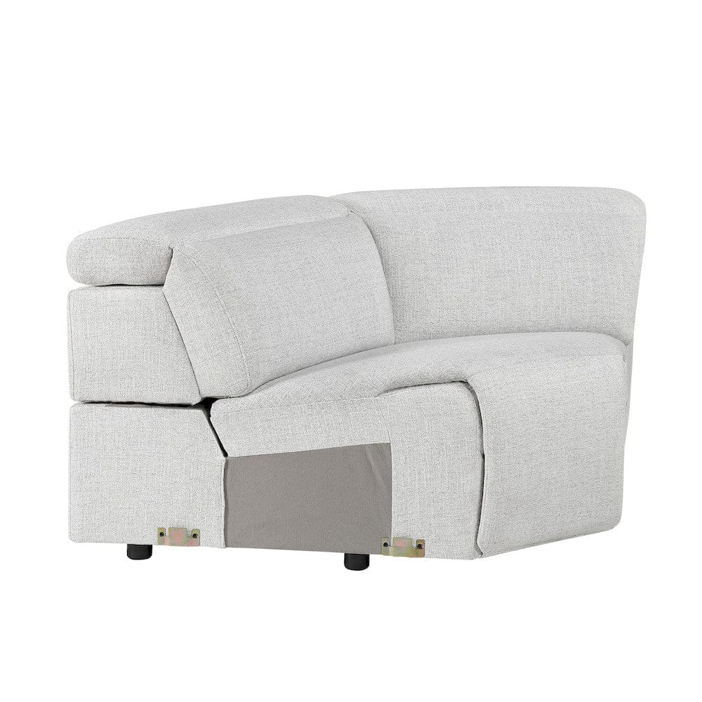 Homelegance  - McPherson 6-Piece Modular Power Reclining Sectional W/ Power Headrests, Charging Ports in Cloud - 9455CLDx6LRRRPWH  view 7