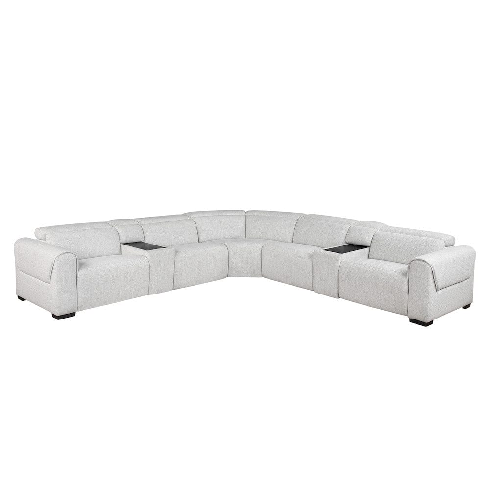 Homelegance  - McPherson 7-Piece Modular Power Reclining Sectional W/ Power Headrests in Cloud - 9455CLDx7LRRRPWH  view 1