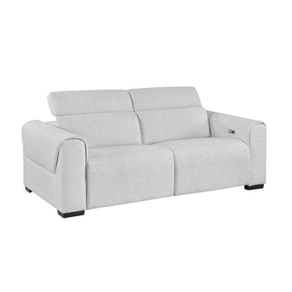 Homelegance  - McPherson Power Double Reclining Love Seat W/ Power Headrests, Charging Ports in Cloud - 9455CLD-2PWHx  view 8