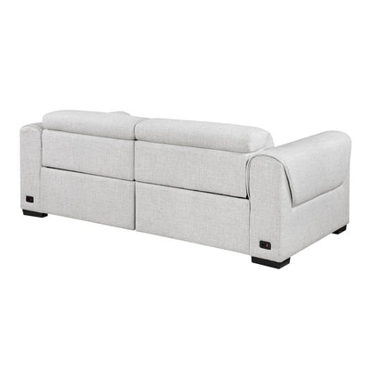 Homelegance  - McPherson Power Double Reclining Love Seat W/ Power Headrests, Charging Ports in Cloud - 9455CLD-2PWHx  view 9