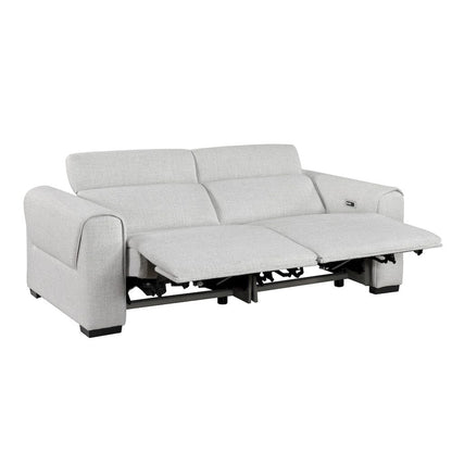 Homelegance  - McPherson Power Double Reclining Love Seat W/ Power Headrests, Charging Ports in Cloud - 9455CLD-2PWHx  view 11