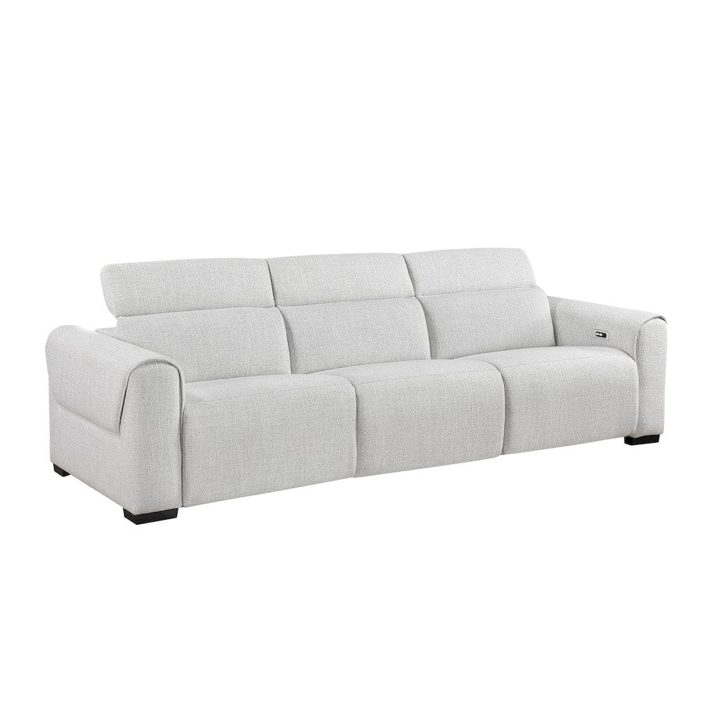 Homelegance  - McPherson Power Double Reclining Sofa W/ Power Headrests, Charging Ports in Cloud - 9455CLD-3PWHx  view 3