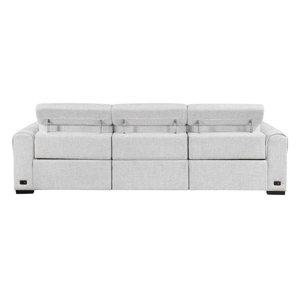 Homelegance  - McPherson Power Double Reclining Sofa W/ Power Headrests, Charging Ports in Cloud - 9455CLD-3PWHx  view 4