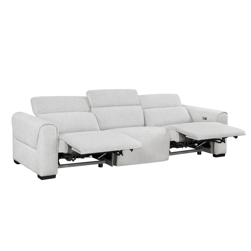 Homelegance  - McPherson Power Double Reclining Sofa W/ Power Headrests, Charging Ports in Cloud - 9455CLD-3PWHx  view 5