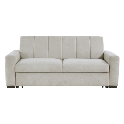 Homelegance  - Michah Convertible Sofa W/ Pull-out Bed in Light gray - 9622LG-3CLx  view 1