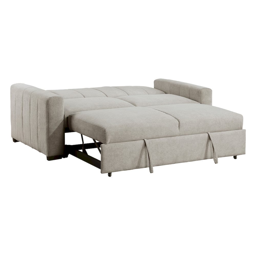 Homelegance  - Michah Convertible Sofa W/ Pull-out Bed in Light gray - 9622LG-3CLx  view 7