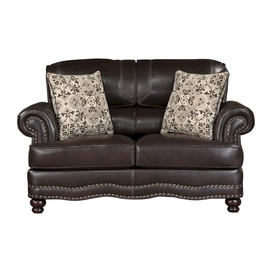 Homelegance  - Milford Love Seat in Brown - 9268BRW-2  view 1