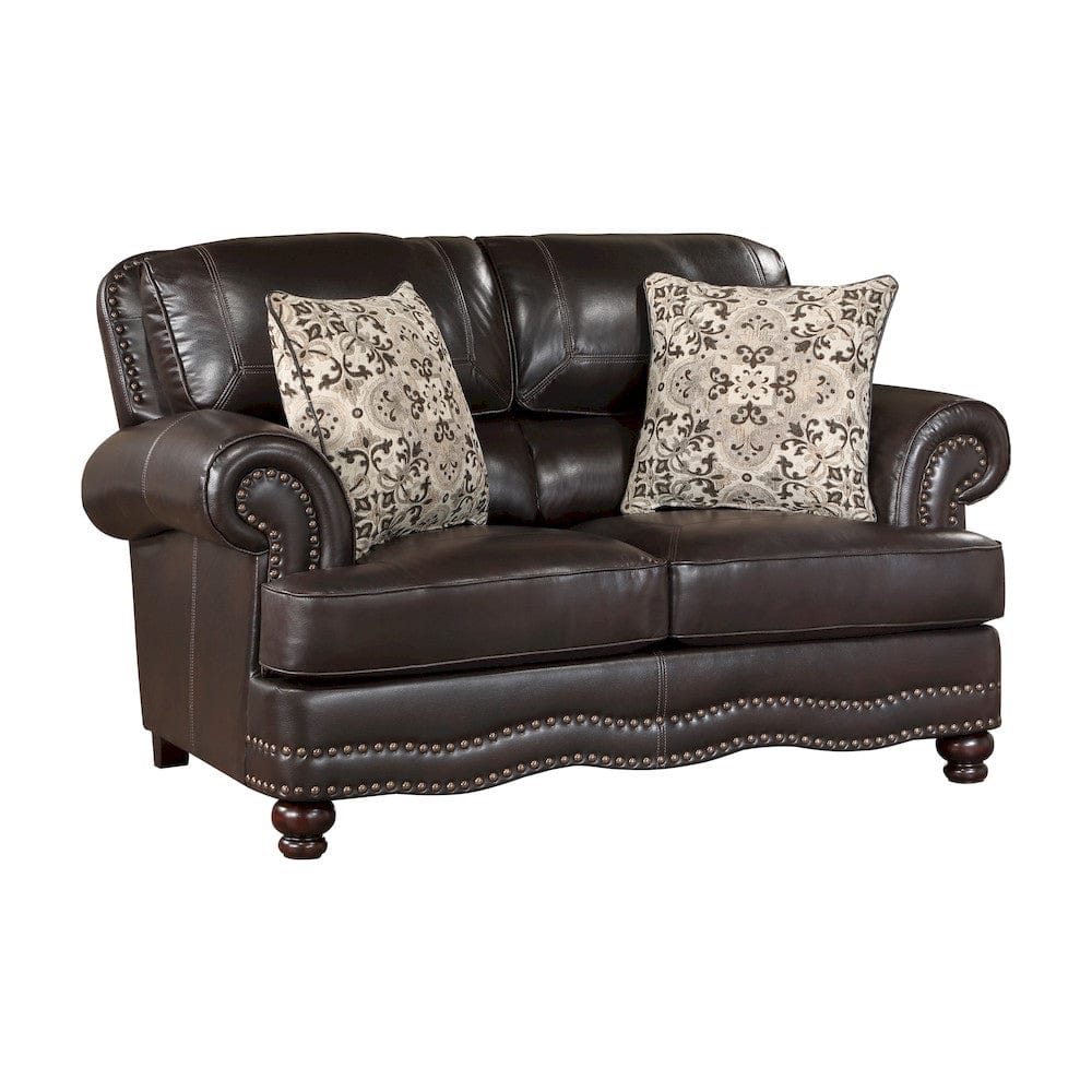 Homelegance  - Milford Love Seat in Brown - 9268BRW-2  view 2