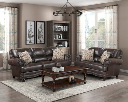 Homelegance  - Milford Love Seat in Brown - 9268BRW-2  view 5