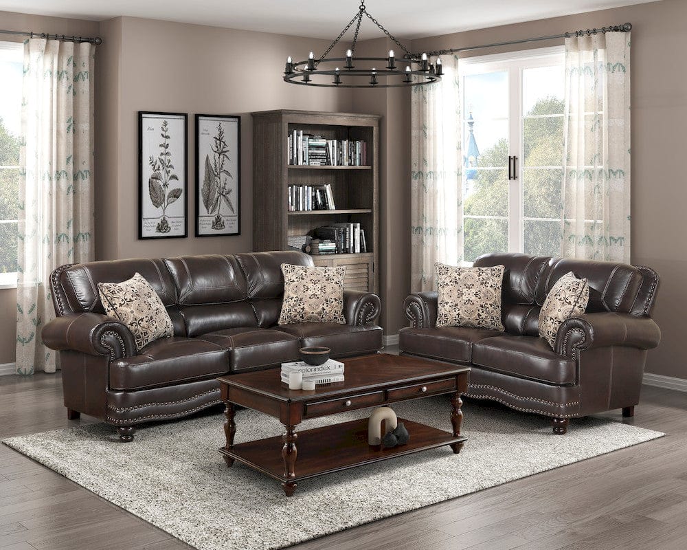 Homelegance  - Milford Sofa in Brown - 9268BRW-3  view 3