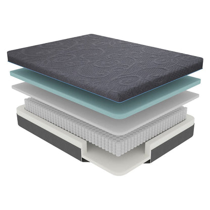 Homelegance  - Mira 11" Eastern King Gel-Infused Memory Foam Hybrid Mattress in Dark gray - MT-H11EK  view 2